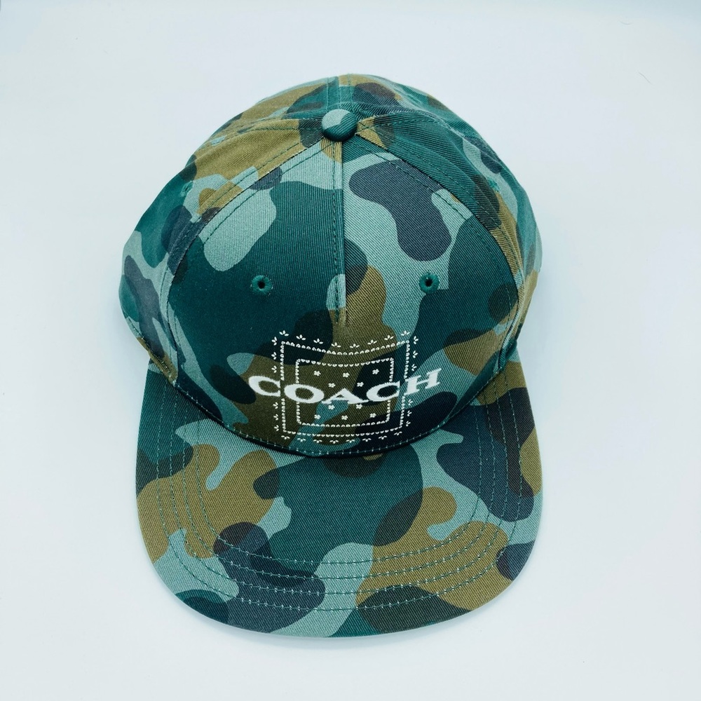 SOLD NWT COACH MEN  BANDANA CAMO BRIM HAT - Picture 3 of 9